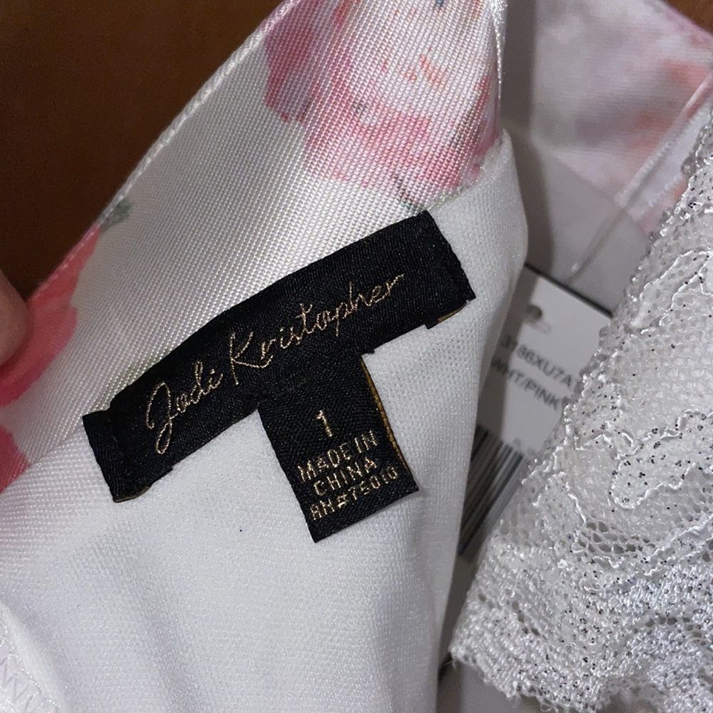 •JODI KRISTOPHER• NWT formal occasion 2/piece size 1 PINK/WHT FORLAL - Picture 7 of 12